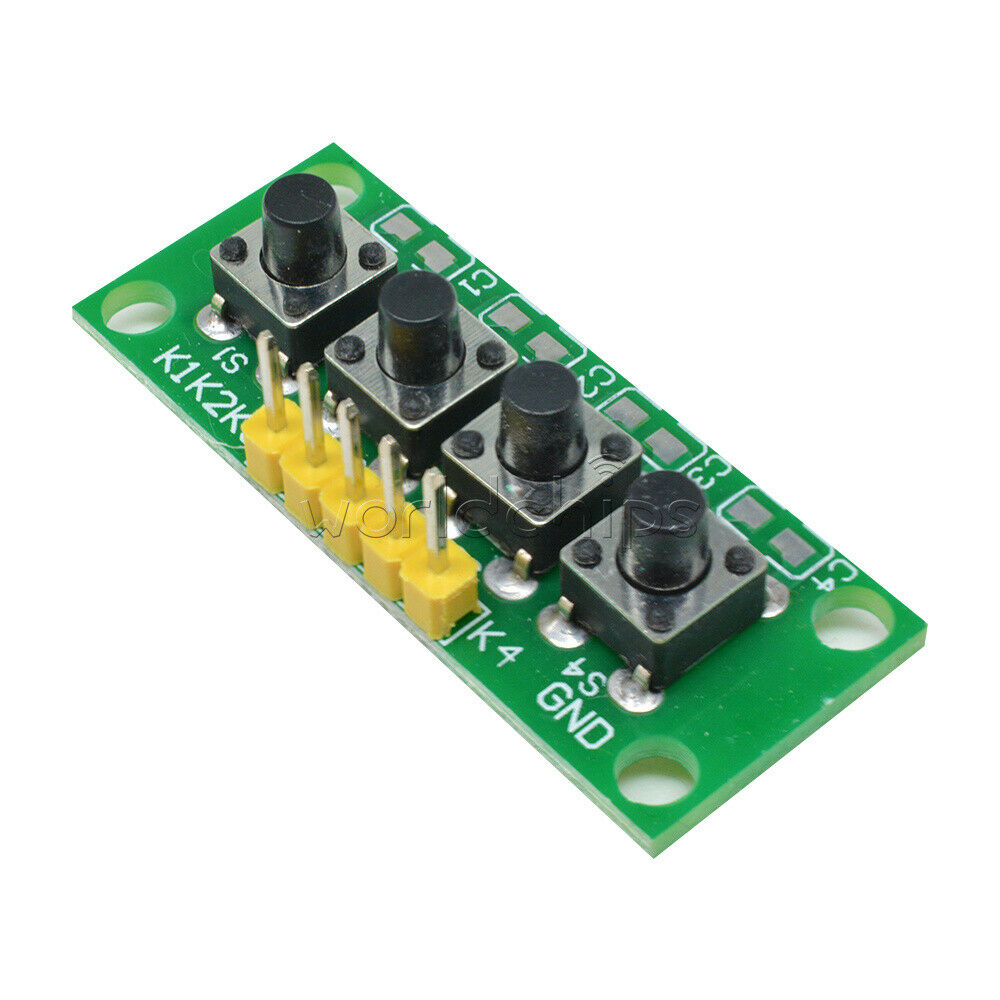 For Arduino DIY 5Pin 1x4 4 Keys Button Keypad Keyboard Breadboard Module