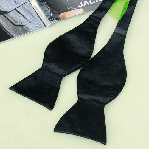 Men's Satin Tuxedo Bow Tie - Black