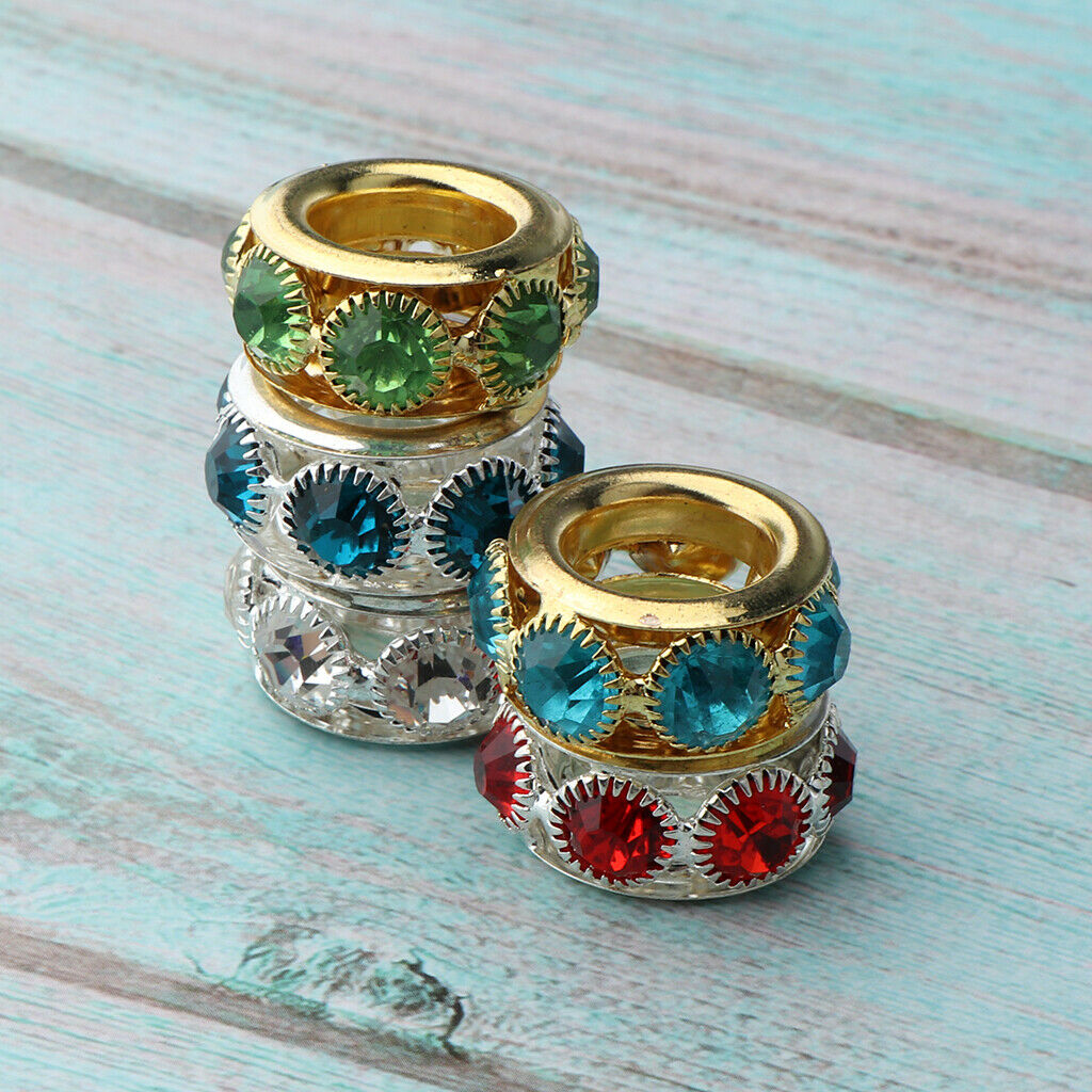 25 Count Assorted Styles Alloy Spacer Beads Dreadlocks Metal Cuffs Braiding