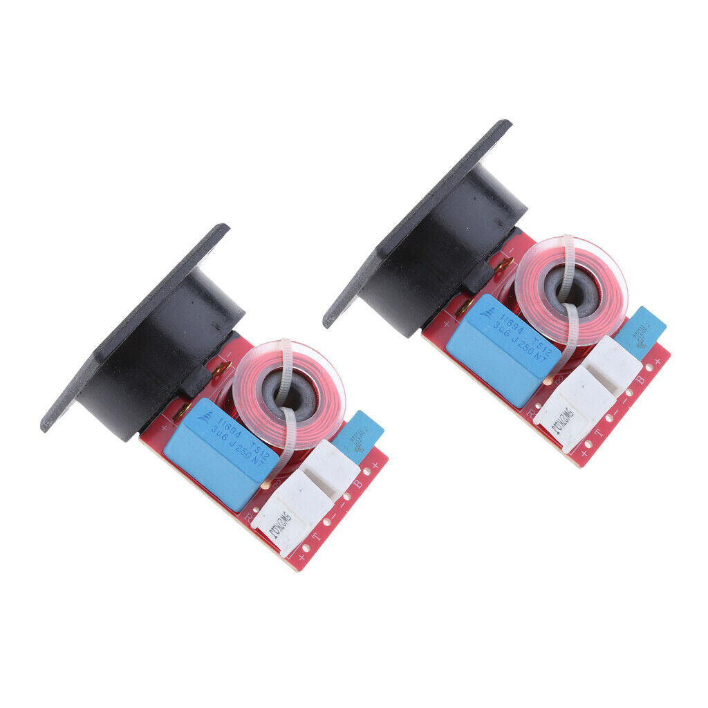 Prettyia   2pcs   80W   2   Way   Audio   Filter   Speaker   Crossover