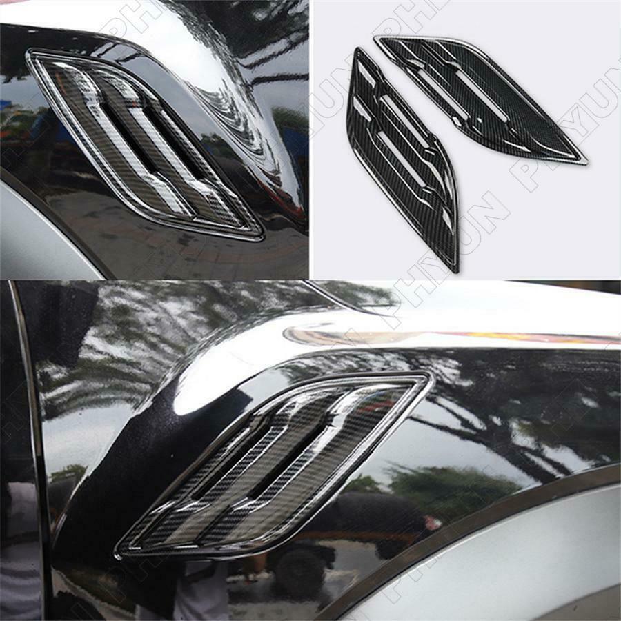 For 2015-2020 Ford F150 Fender Air Vent Outlet Cover Trim Kit Carbon Fiber Style