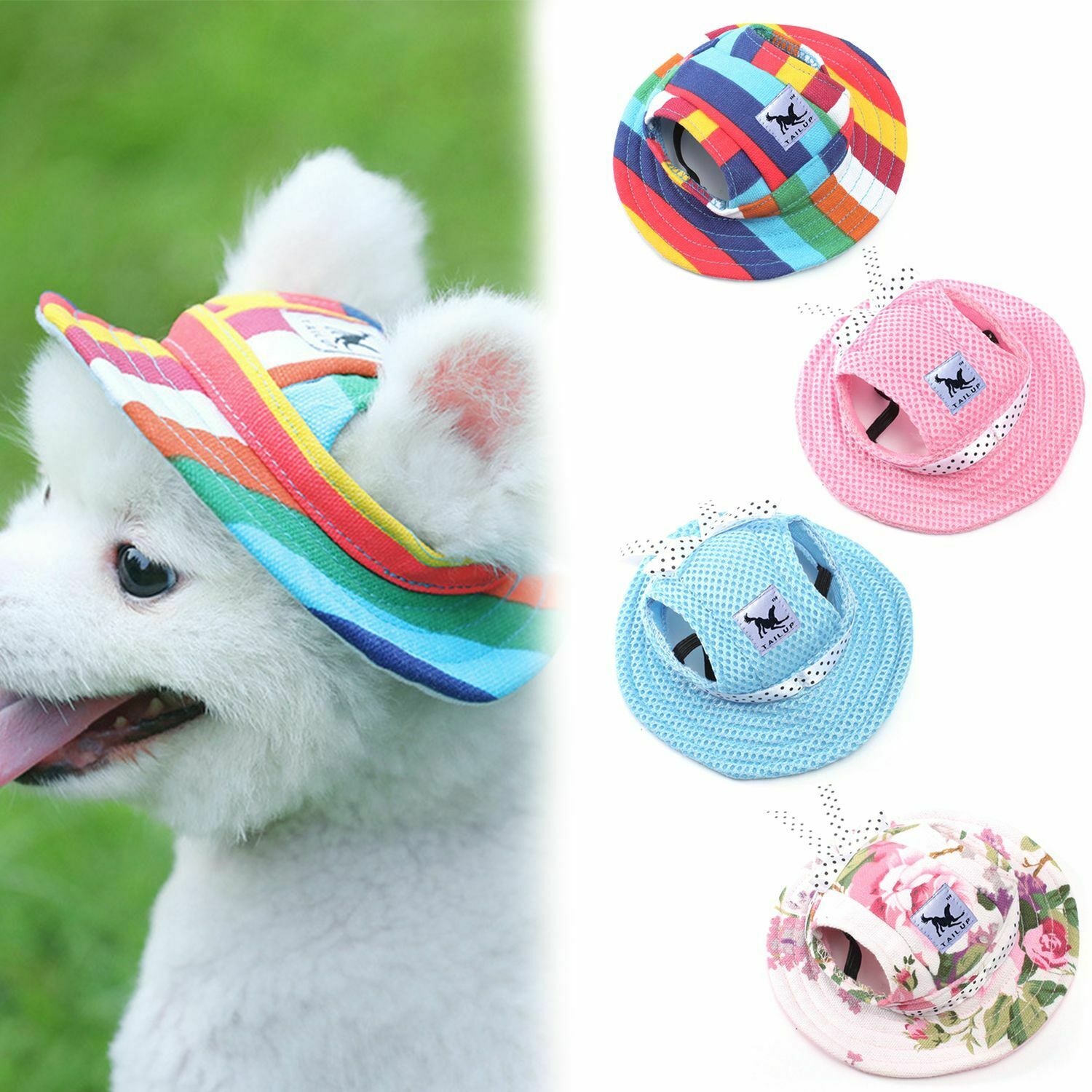 New Ornaments Accessories Beach Dog Cap Pet Canvas Cap Puppy Outdoor Visor Hat