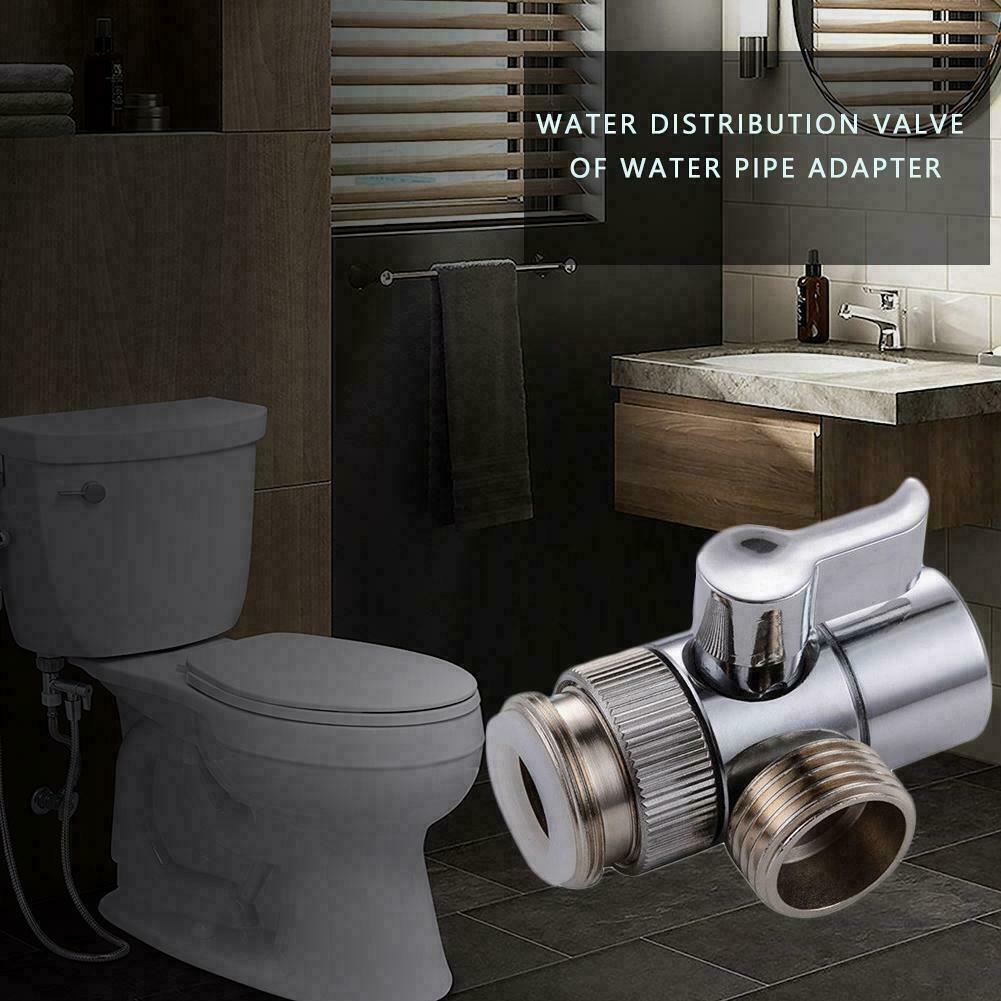 Brass Bidet Shower Head Diverter Valve Faucet Tap T-Adapter Splitter N5P9