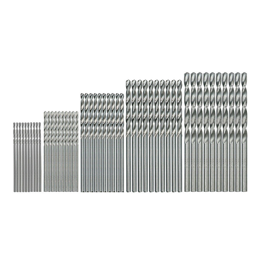 Professional High Speed Steel Twist Drill Bit Set 1-3mm for Rotary Tool 50pcs