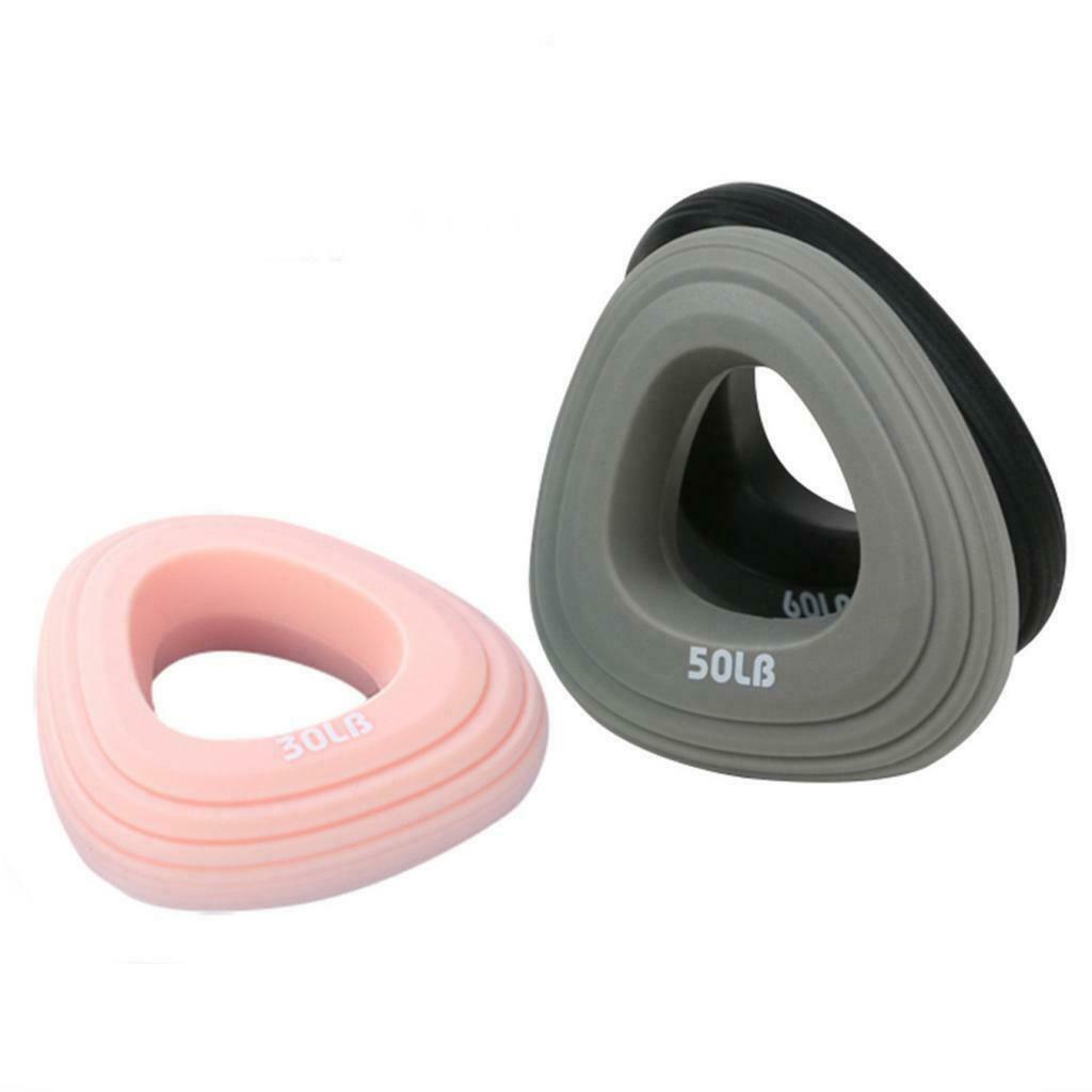 Silicone Forearm Hand Gripper Ring Muscle Power Training Exerciser Gray