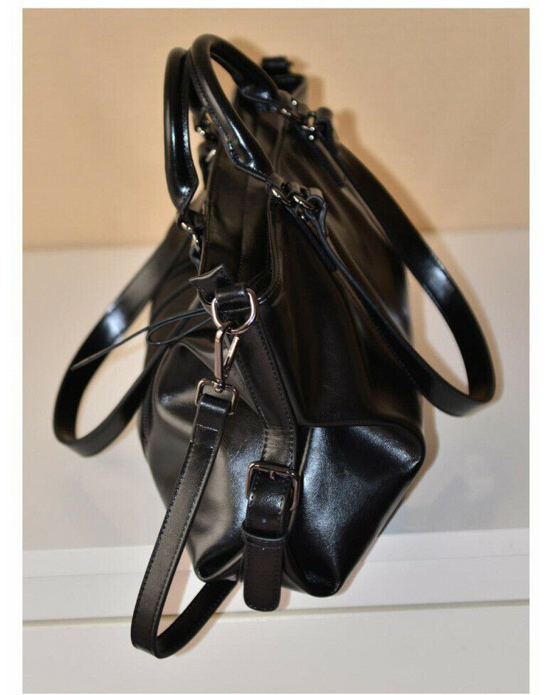 Women's Large Tote Shoulder Handbag Soft Leather Satchel Bag Hobo Purse Black