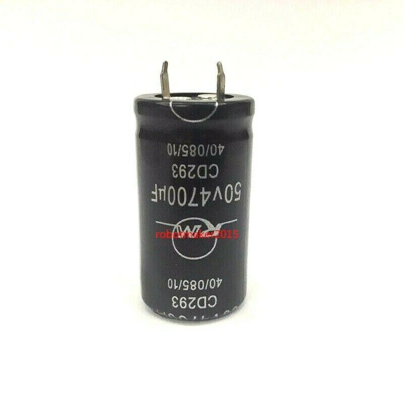 2 Pins CD293 4700uf 4700mfd 50V 22*30 Electrolytic Capacitor For DIY Repair