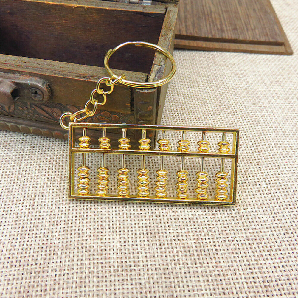 Abacus Counting Frame Pendant Keychain Key Ring Pendant Metal Crafts Ornaments