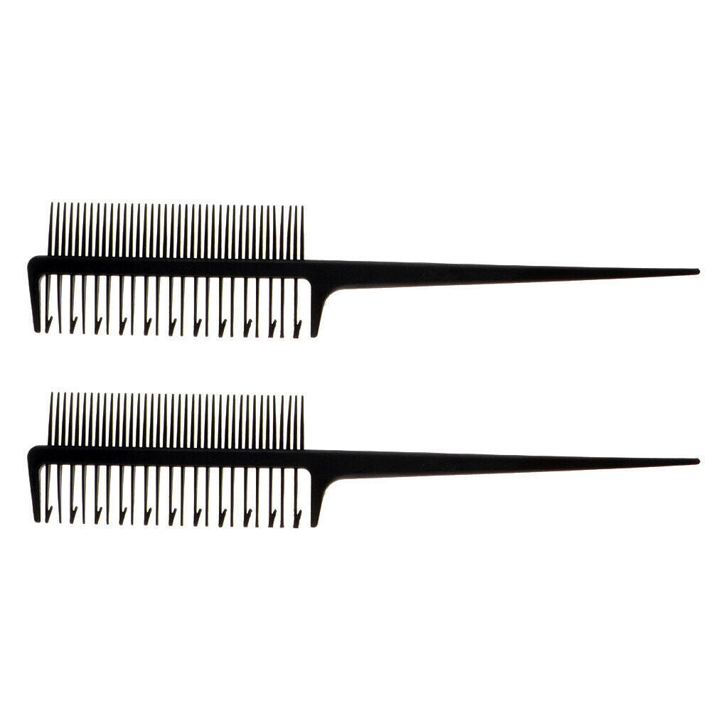 2Pcs Hair Dye Highlighting Foiling Sectioning Comb for Hair Dyeing 8.7''