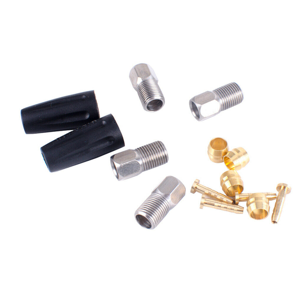 10 Pairs Copper Bike Hydraulic Hose Parts Insert Needle x 10 Bushing x10 for