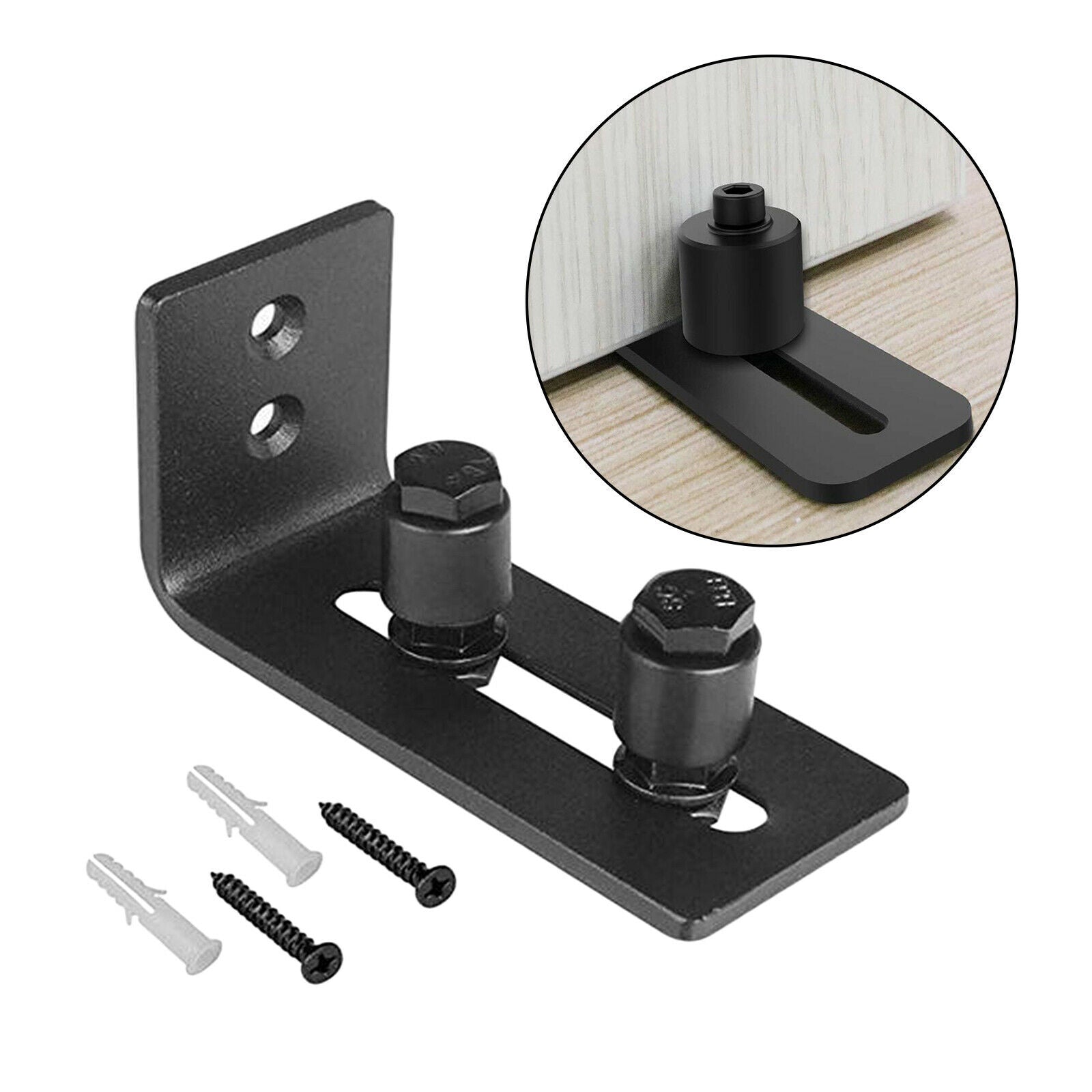 Adjustable Barn Door Floor Guide Garage Shed Sliding Door Stay Wall Mounted