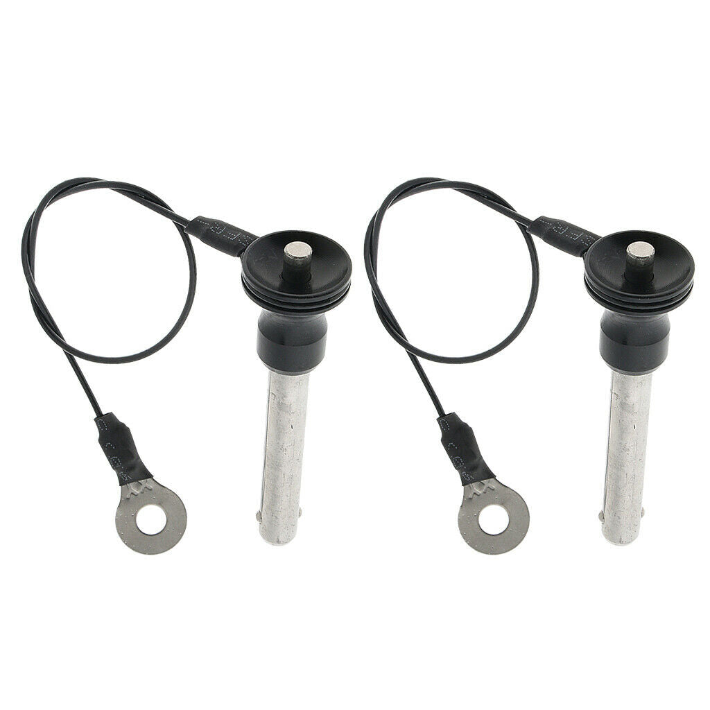 2 Pc Stainless Ball Lock Quick-Release Pin Push Button Fine Finish 8mm, 40mm