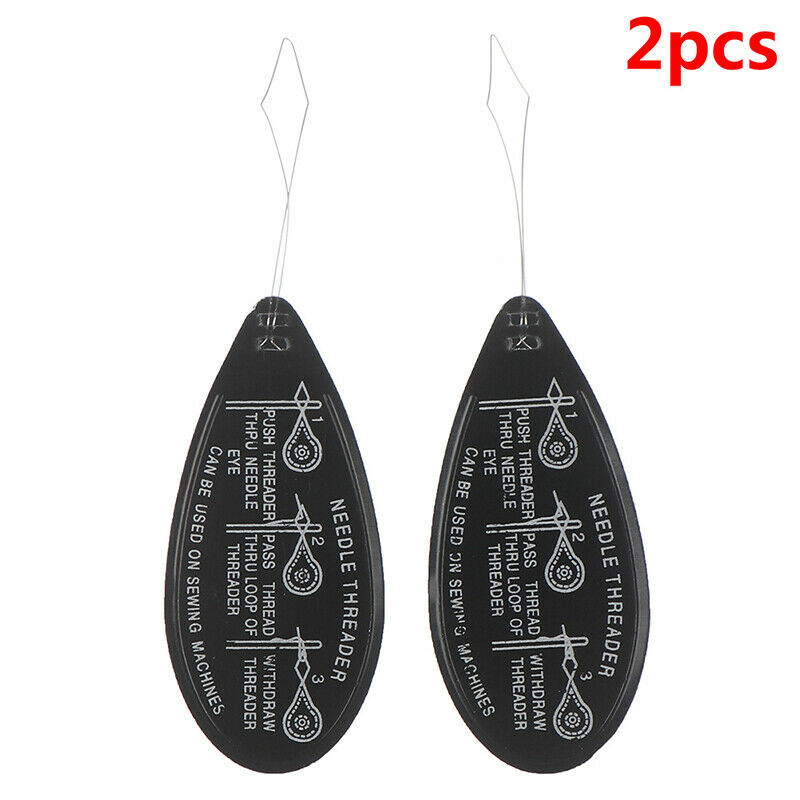 2PCS Aluminum Needle Threader Letter Hand Machine Stitch Insertion Sewing.l8