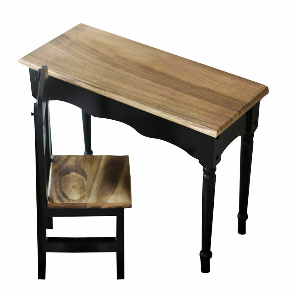 70cm BJD DIY Assembled Wood Student Desk + Chair Set 1/3 SD DOD Dollfie