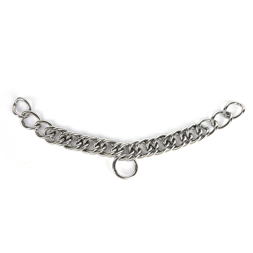 1pc stainless steel double link curb chain for horse bits pet Tt