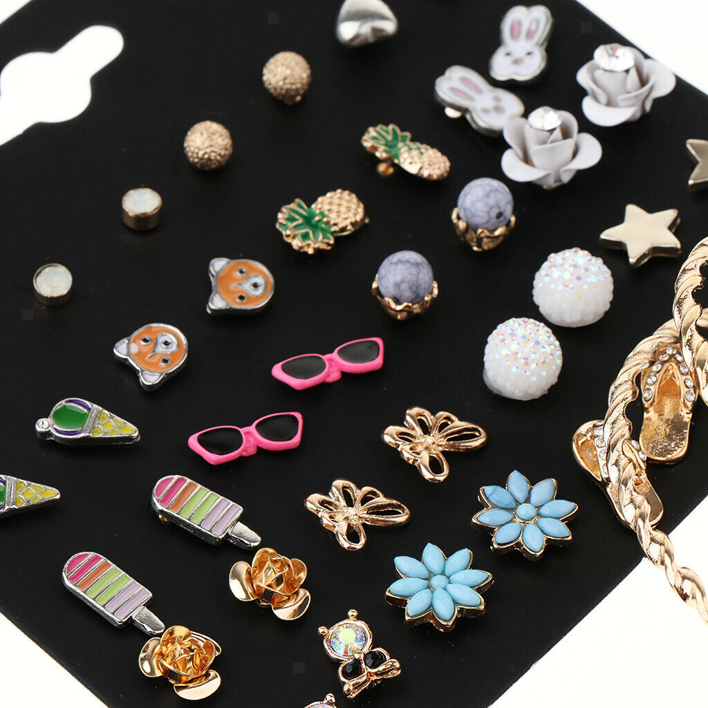 20 Pairs Wholesale Enamel Ear Stud Mixed Style Earrings Set for Women Girl
