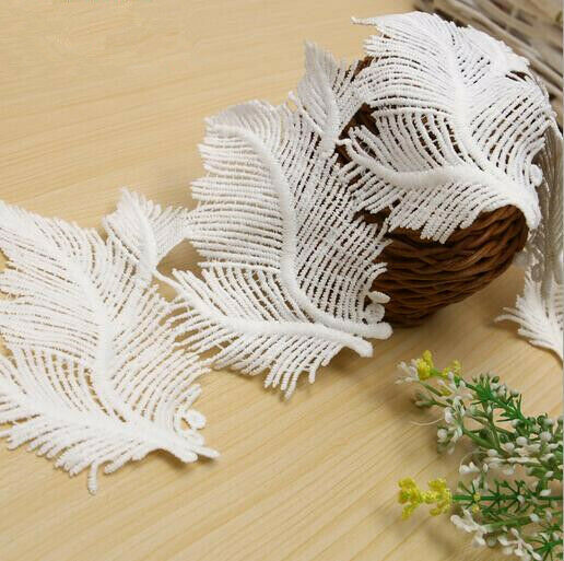 2 Yards Cotton Feather lace Trims Fit decoration clothes/curtain Home Decoration