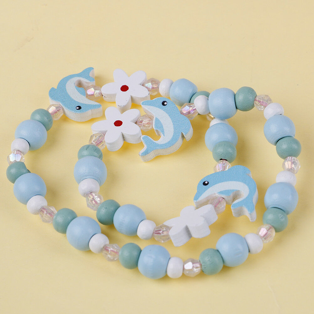 Beads necklace girls jewelry dolphin-shaped children accessories kids cart.l8