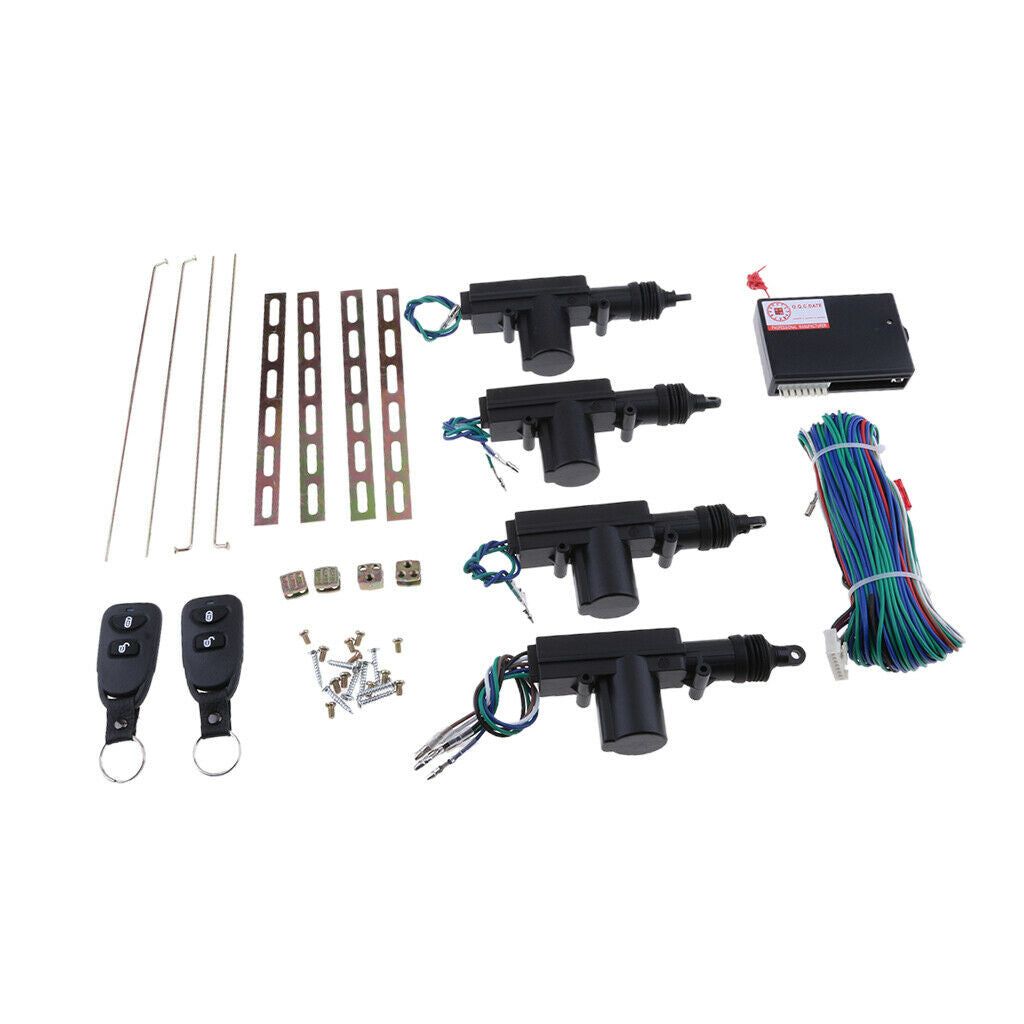 4 Door Electric Lock Conversion Kit with 2 Remote Control