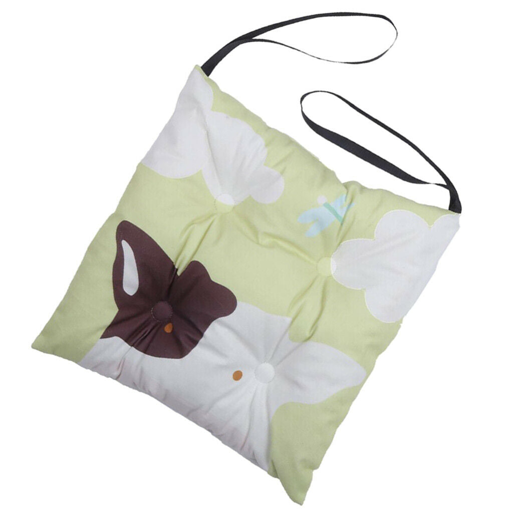 Square Cow Baby Children Chair Cushion Pads with Strap 40x40cm