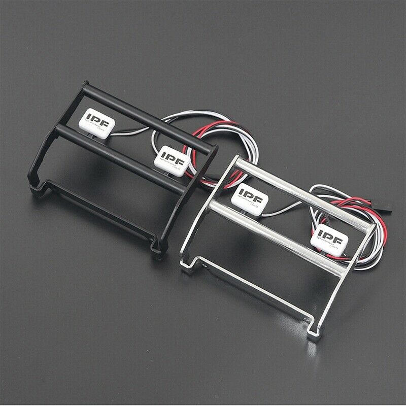 2X(Metal Front Bumper with Led Light for 1/10 RC Cler Traxxas 4 K5 Blazer,SJ2K6)