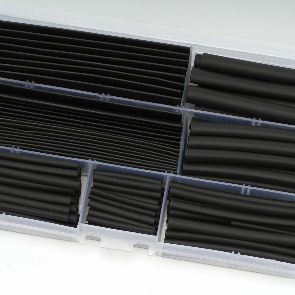 150PCS 2:1 black Heat Shrink Tube 2:1 Wrap Assortment Electrical Connection Box