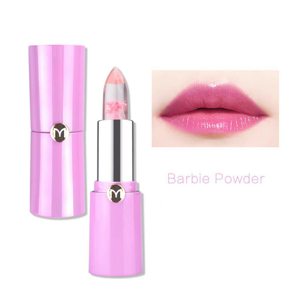 3 Shades DRY FLOWER Clear Jelly Temperature Change Color Lipstick Pink Shade