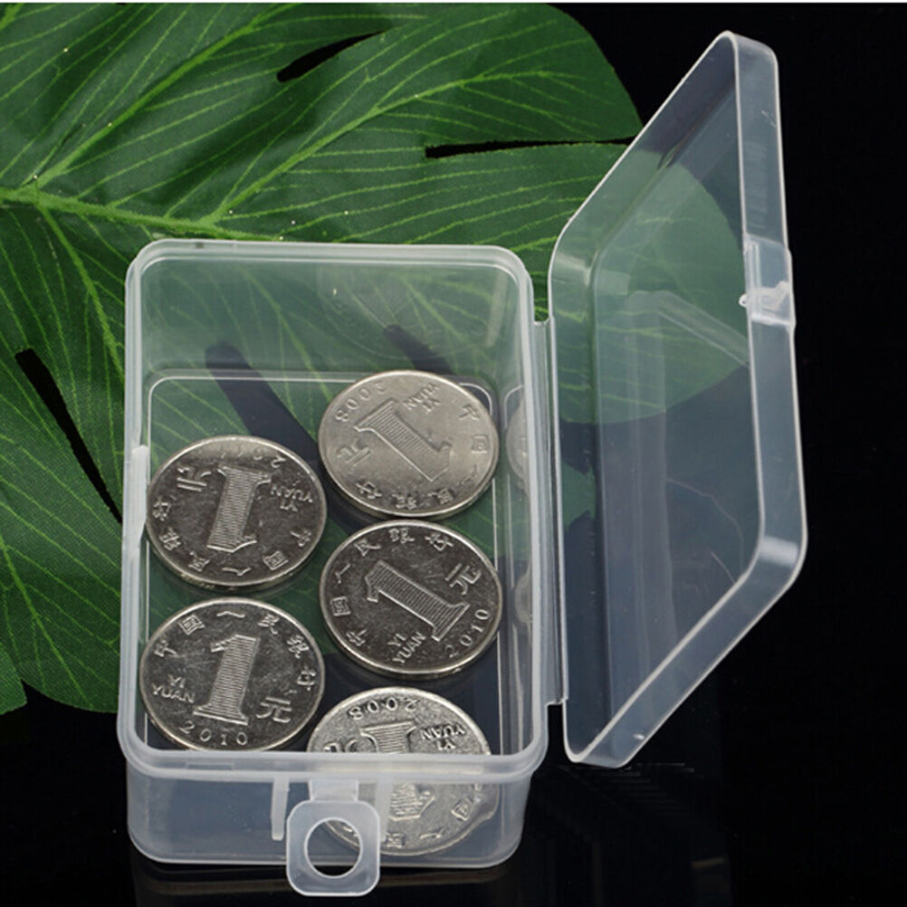 Plastic Transparent Storage Box Collection Container Case Part Box With Ho.l8