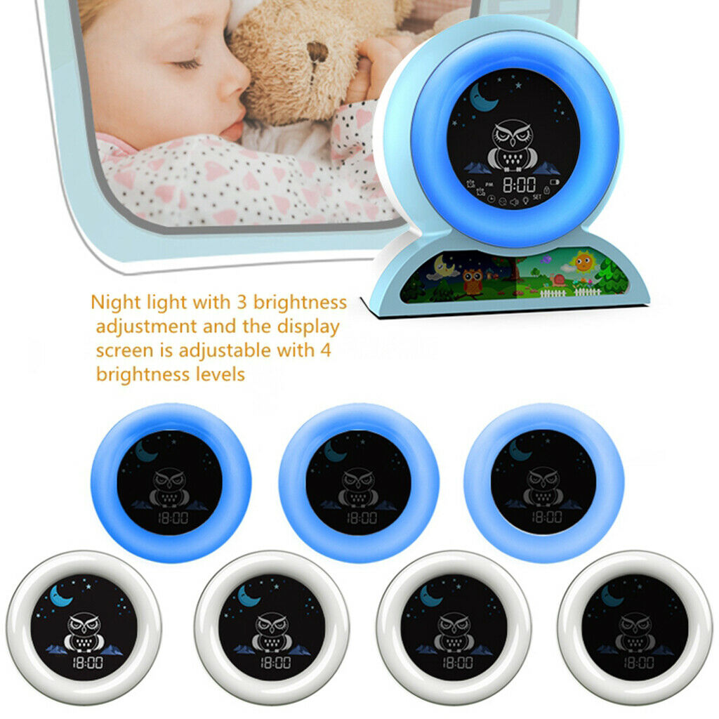 Kids Alarm Clock Bedside Small Digital Clock with Music for Boys Girls