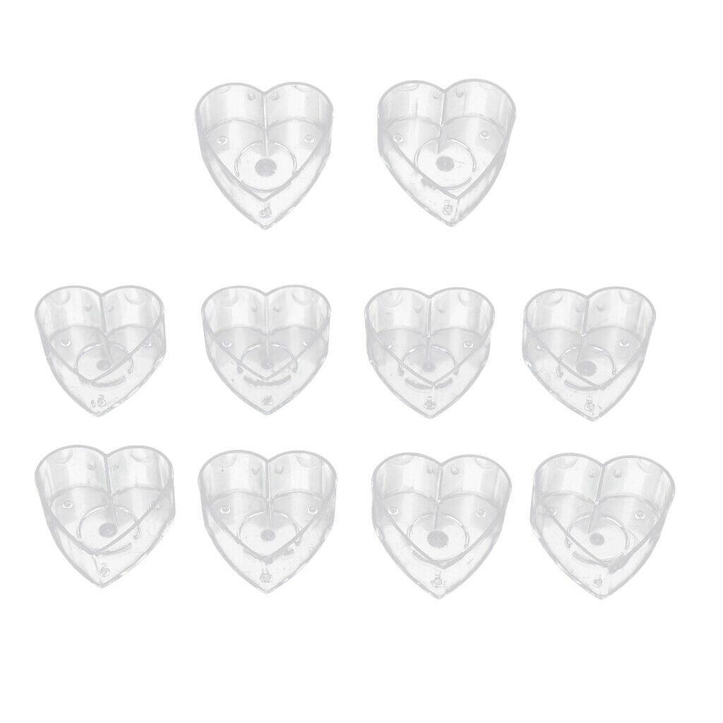 10pcs Small Heart Shaped Tea Light Cups Wax Cups Table Decor for DIY Candle Mold