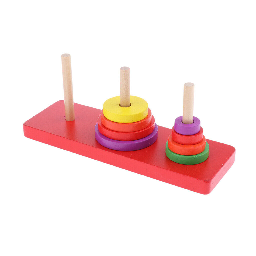 Wooden Puzzle Toddler Toys Shapes Sorter Preschool Geometric Blocks Stacking