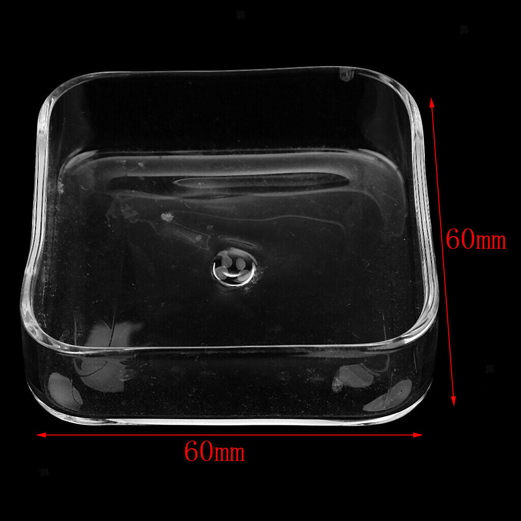 3 Pcs Aquarium Fish Tank Shrimp Feeding Food Dish Feeder Container Square
