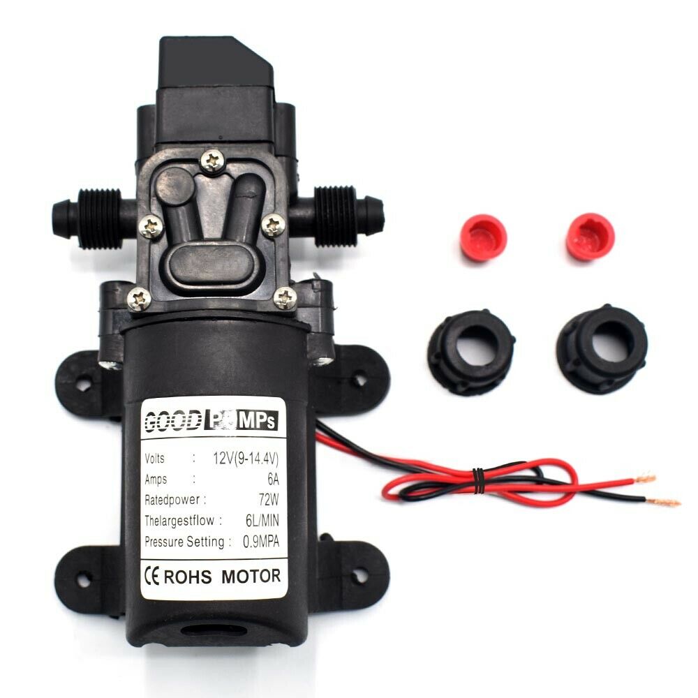Self-Priming Pump Diaphragm High Pressure Automatic Switch 130Psi 12V Water Pump