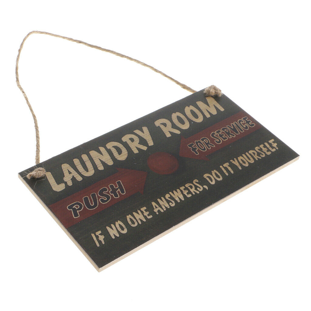 Laundry Room Wooden Hanging Plaque Gift Sign Home Wall Decoration