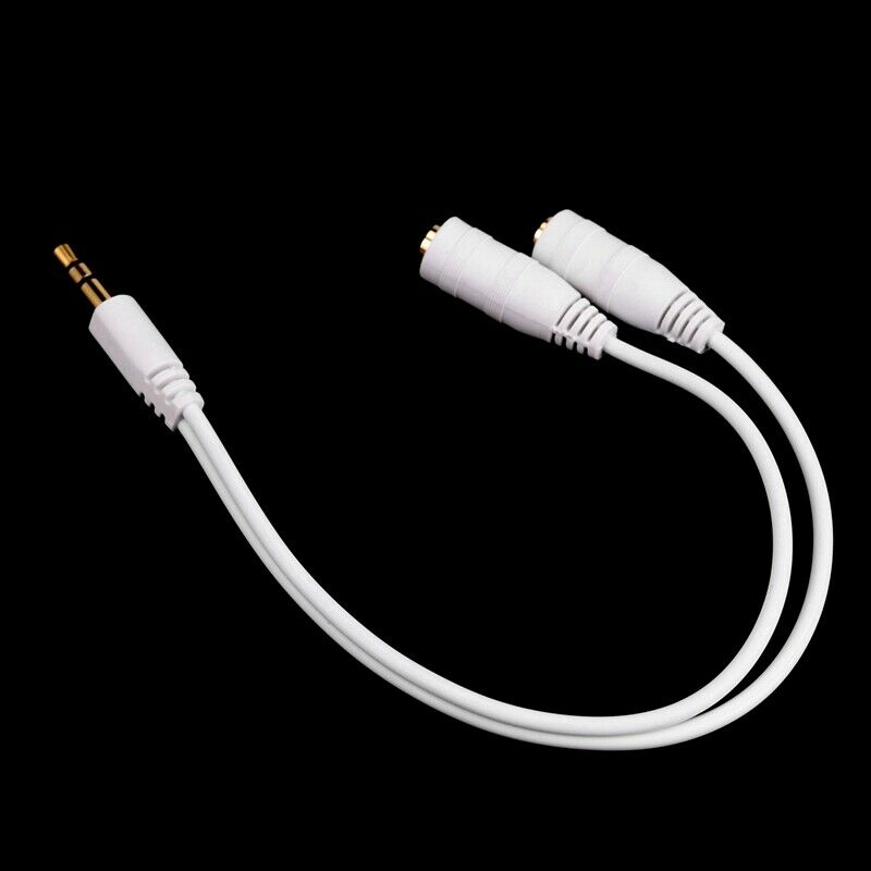 Cable splitter of white earphones 3.5 mm audio R7A8A8