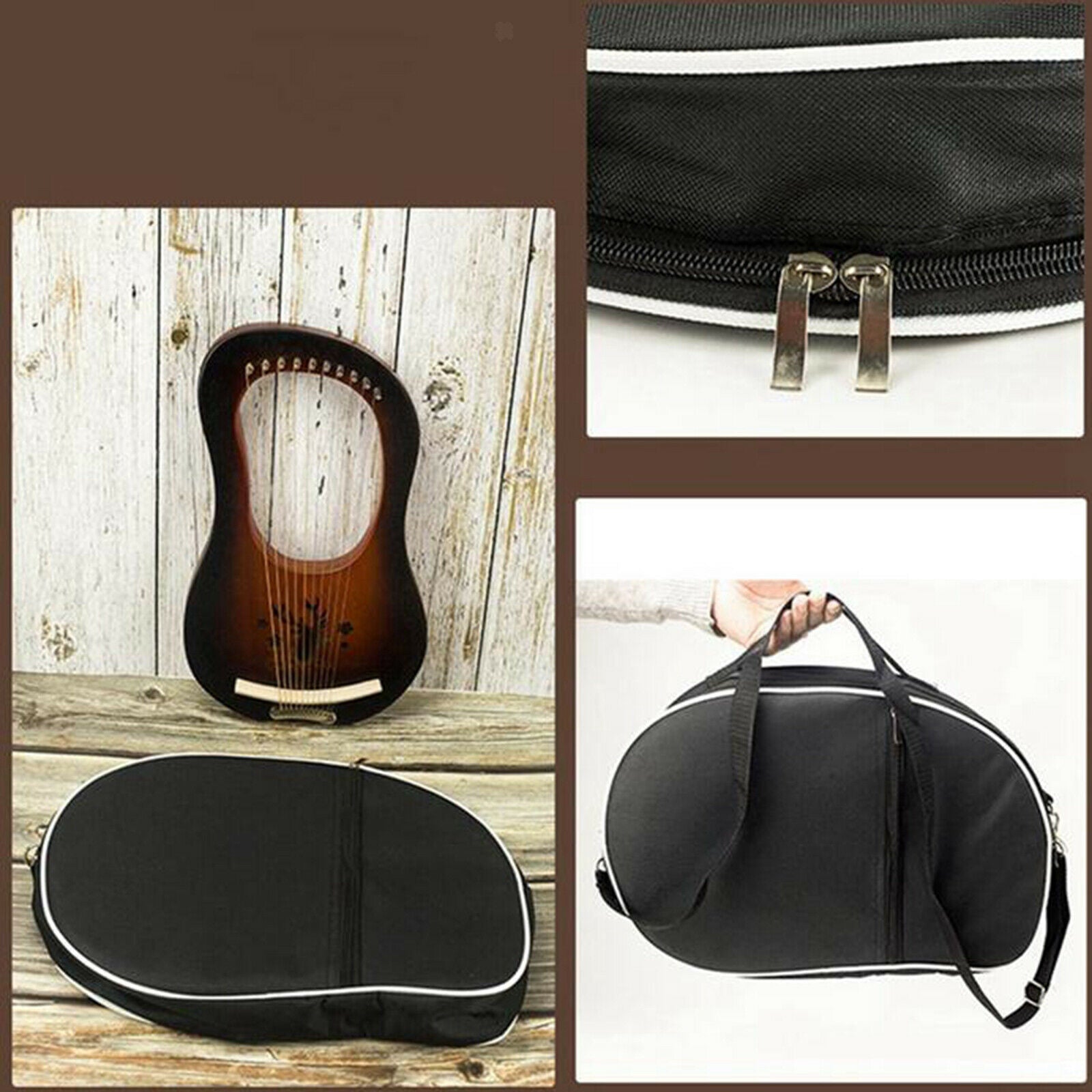 Lyre Harp Storage Carry Bag Handbags Kalimba Thumb Piano Carry Bag Case Fit for