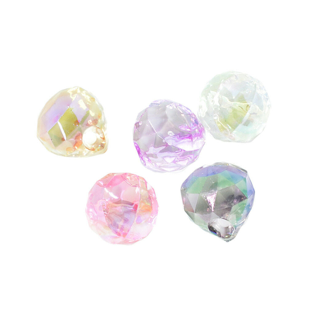 5 Pcs Drilled Faceted Water Drop Crystal Charms Beads DIY Headwear Craft