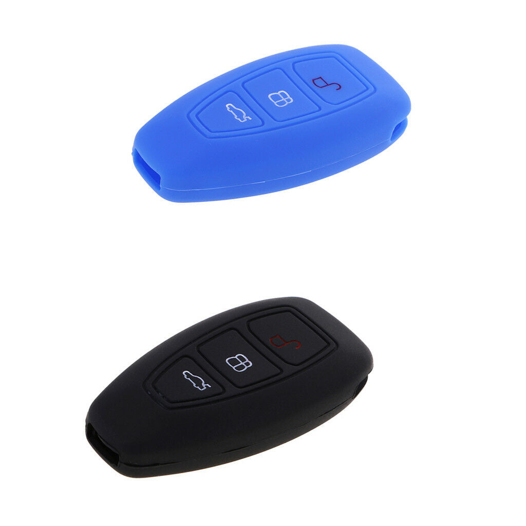 2pcs Black Blue Car Remote Key Fob Case Protector for Ford Focus Mondeo