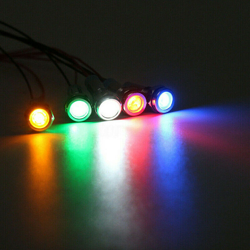 5x Car Boat 12V-24V 6mm LED Indicator Light Dash Dashboard Panel Warning .l8
