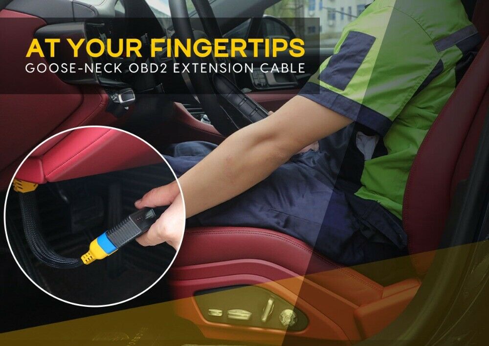 20CM OBD2 Extension Cable 16Pin Male To Female Diagnostic Connector Car Adapter