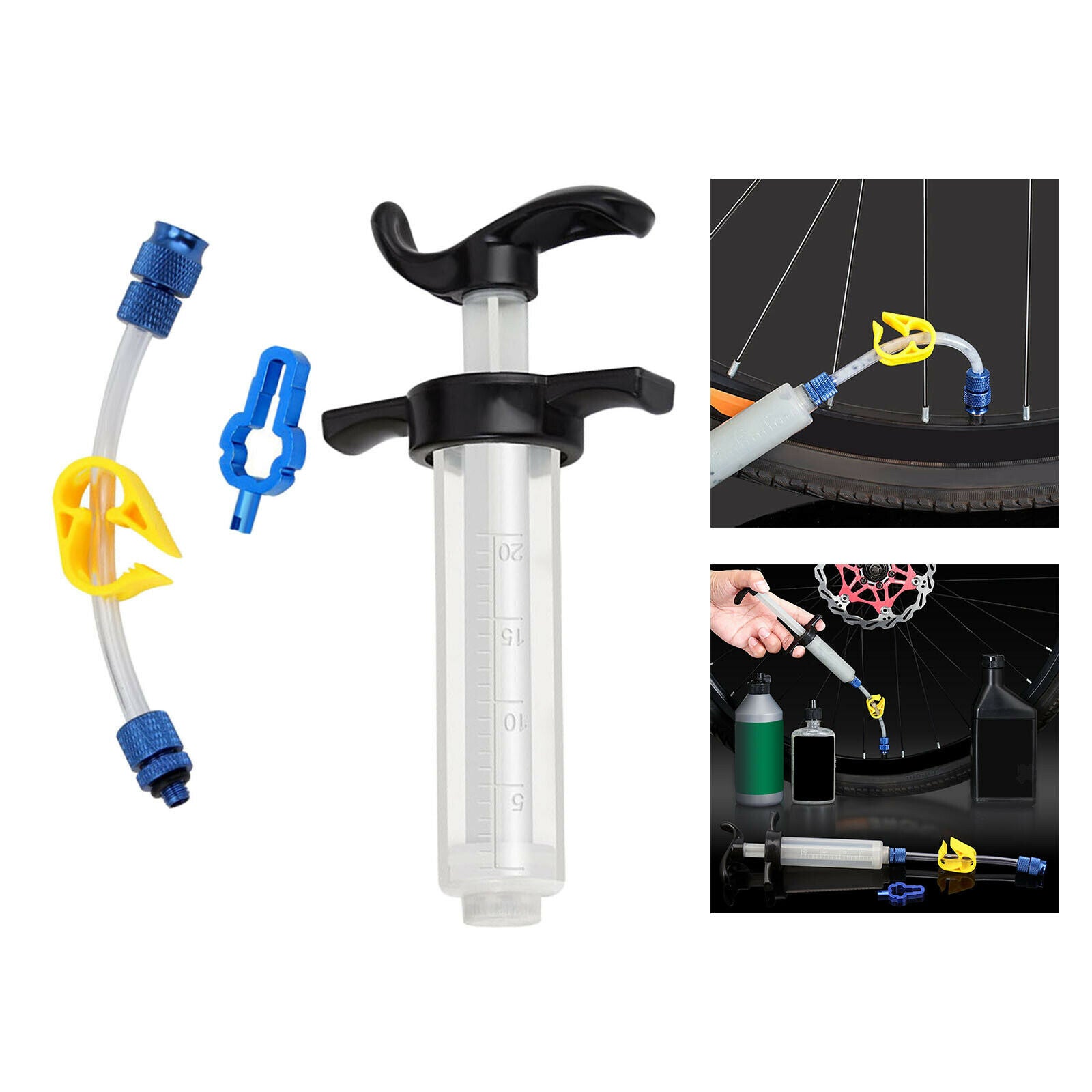 20ml 0.7oz Road Bike No Tubes Tire Repair Sealant Injector Injection Tool
