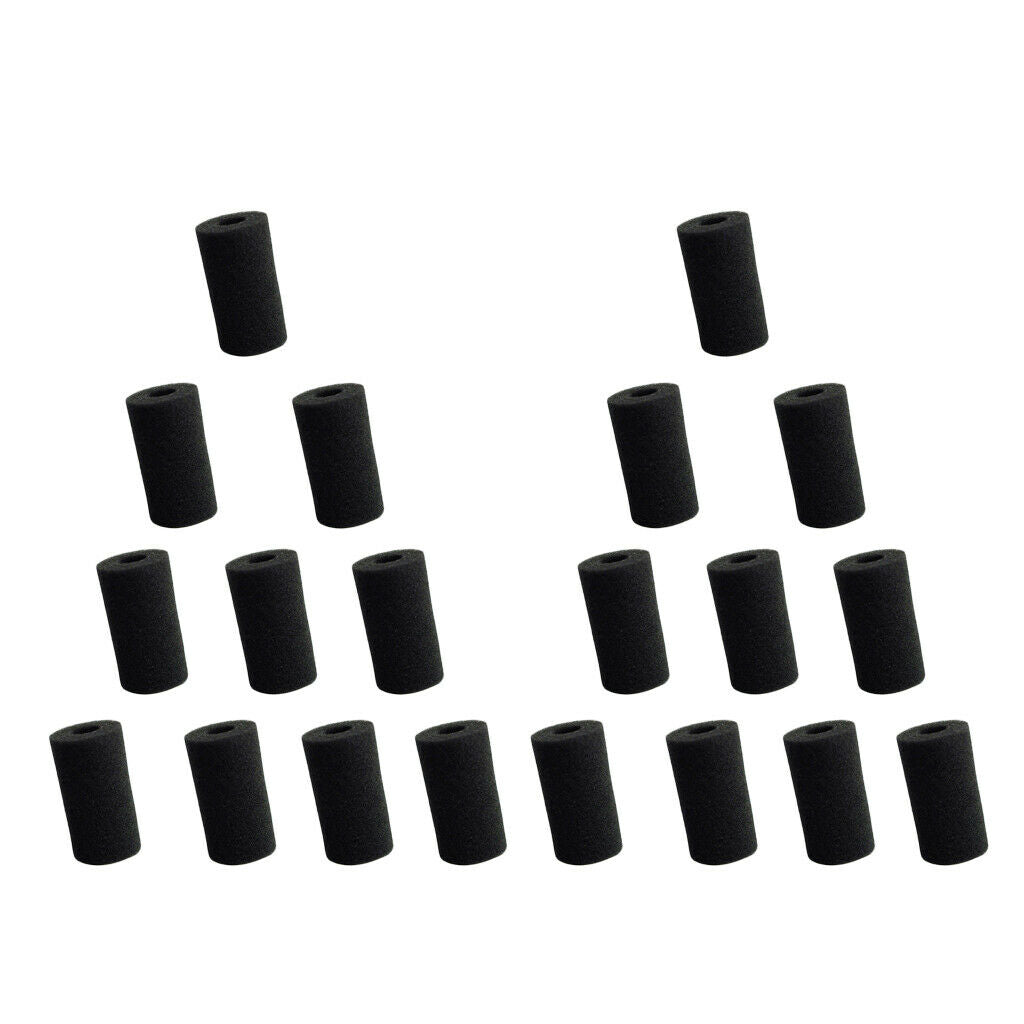 20x Pre-Filter Foam Sponge Filter Covers for Aquarium Fish Tank Black