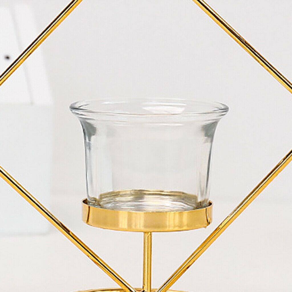 Candle Holder Table Centerpiece Photo Props Dinner Party Decor Square/Round
