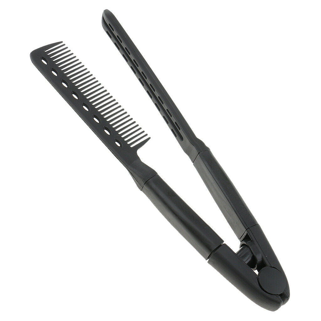 Multifunction Straightening Hair Comb, V Shaped Easy Hair Styling Comb Brush