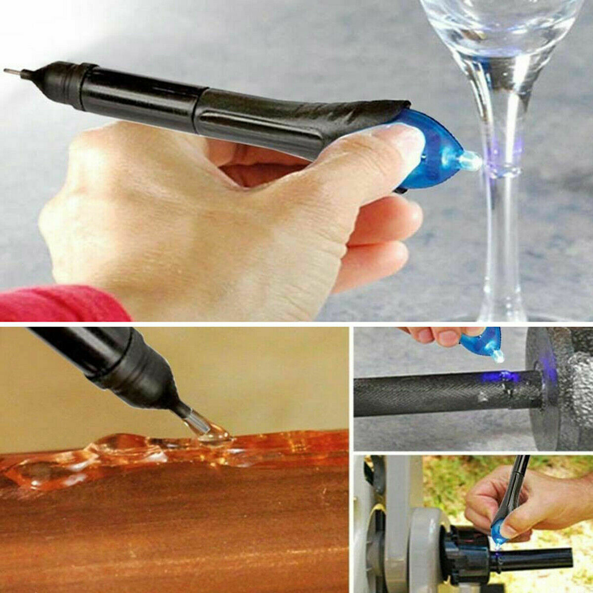 4 pcs Quick 5 Second UV Light Fix Liquid Glass Welding Compound Repair Pen Glue