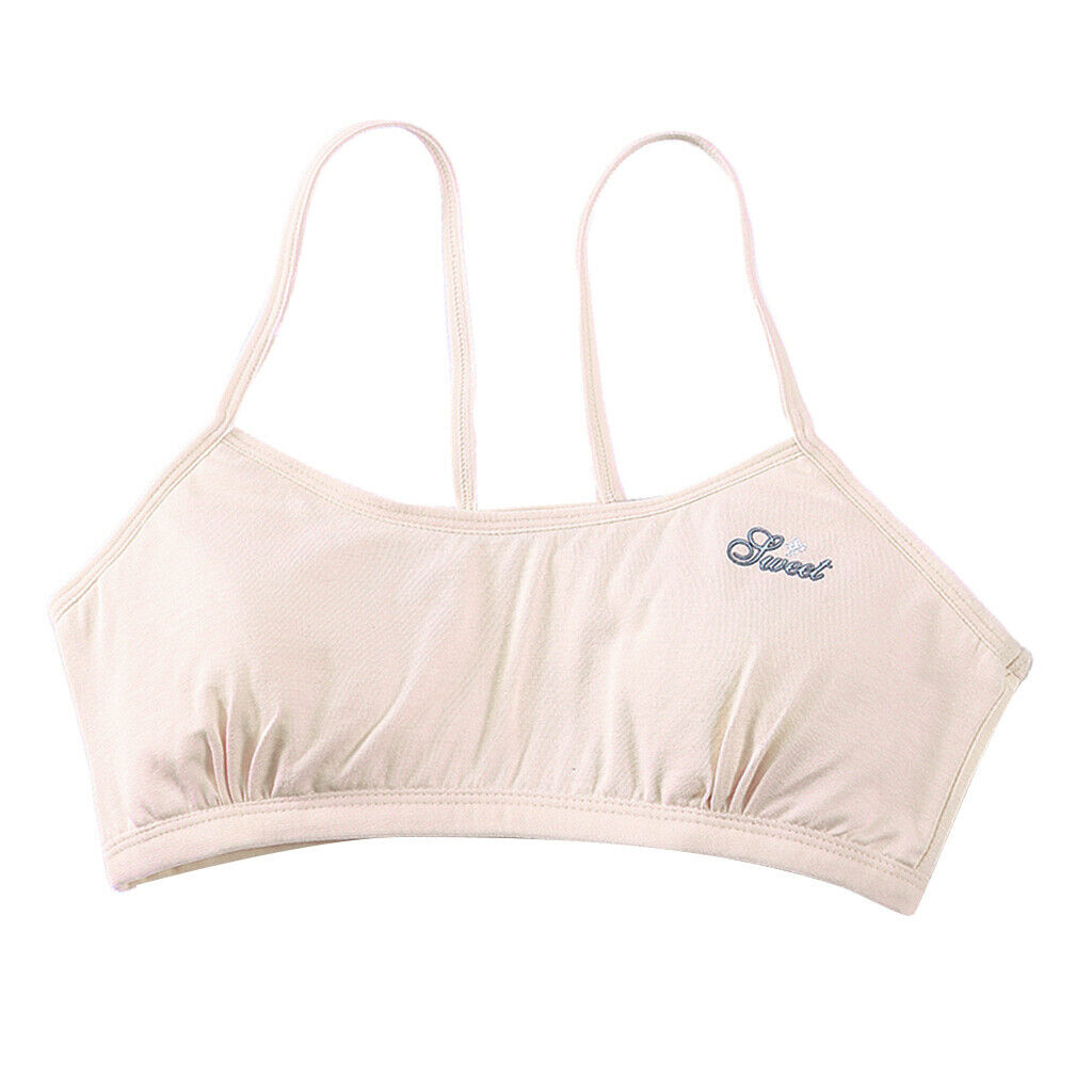 3 Pieces Girls Soft Breathable Bra Comfy Seamless Stretchy Yoga Puberty Bra