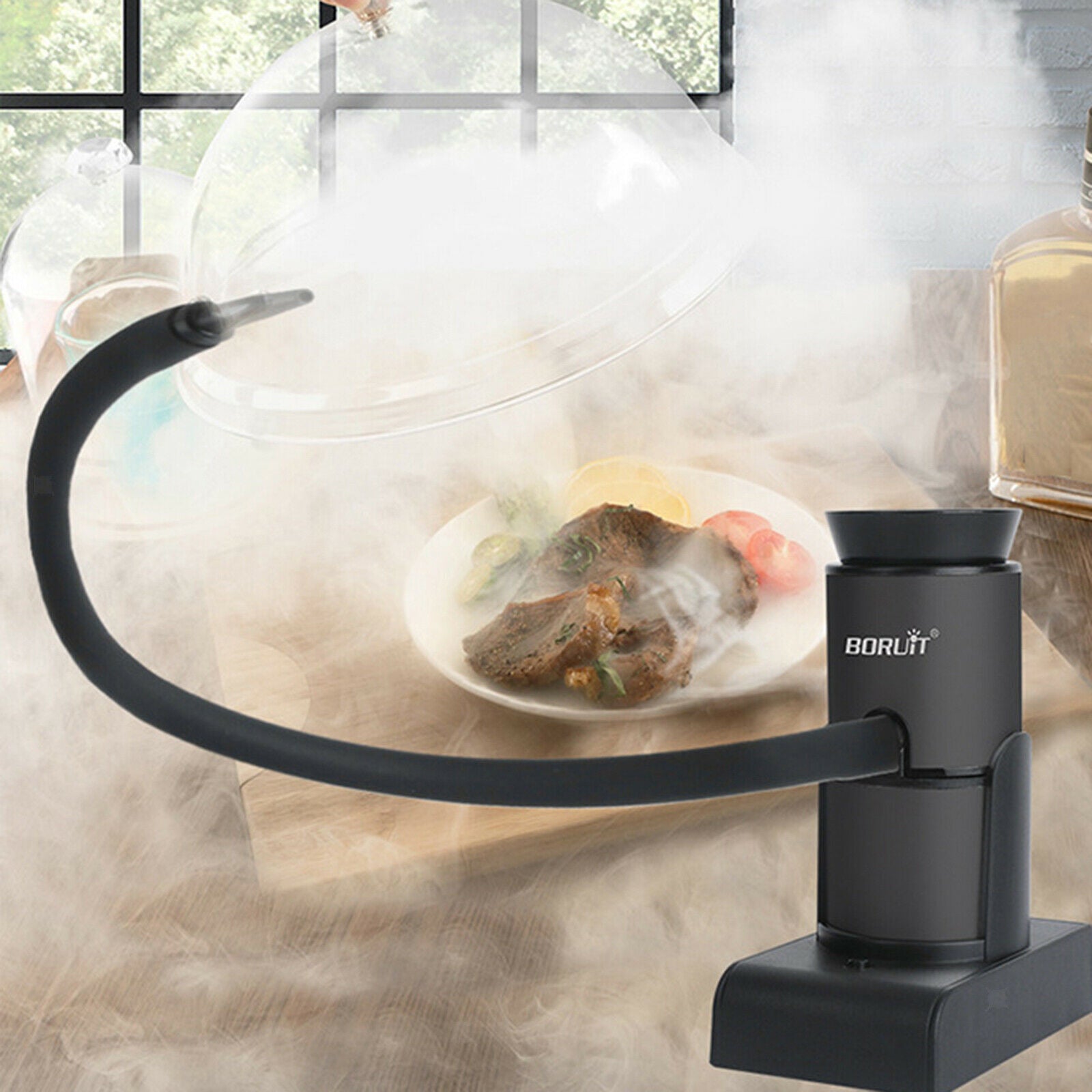 Food Cocktail Smoker with Filter Works w/Wood Tea for BBQ Drink & Food