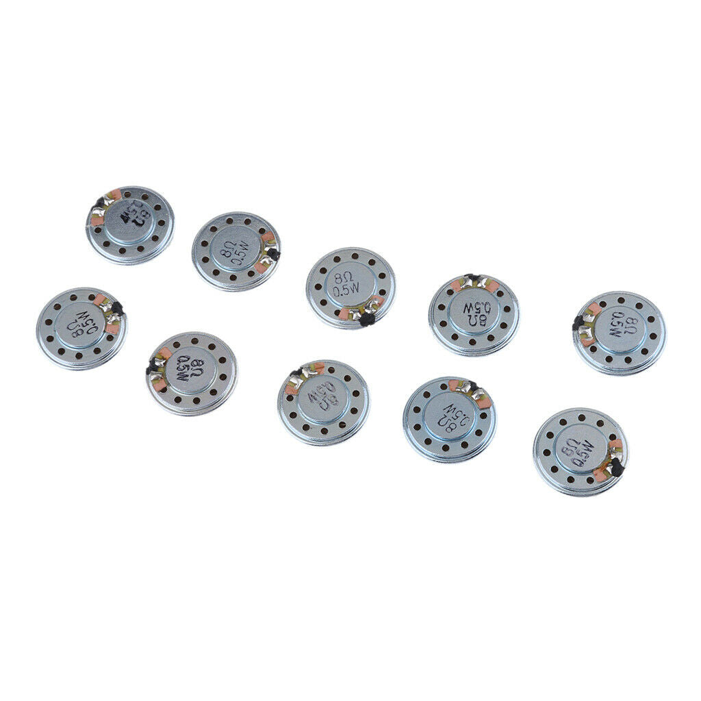 10 Pack 20mm 8ohm 0.5W Audio Speaker Stereo Woofer Loudspeaker Trumpet Horn