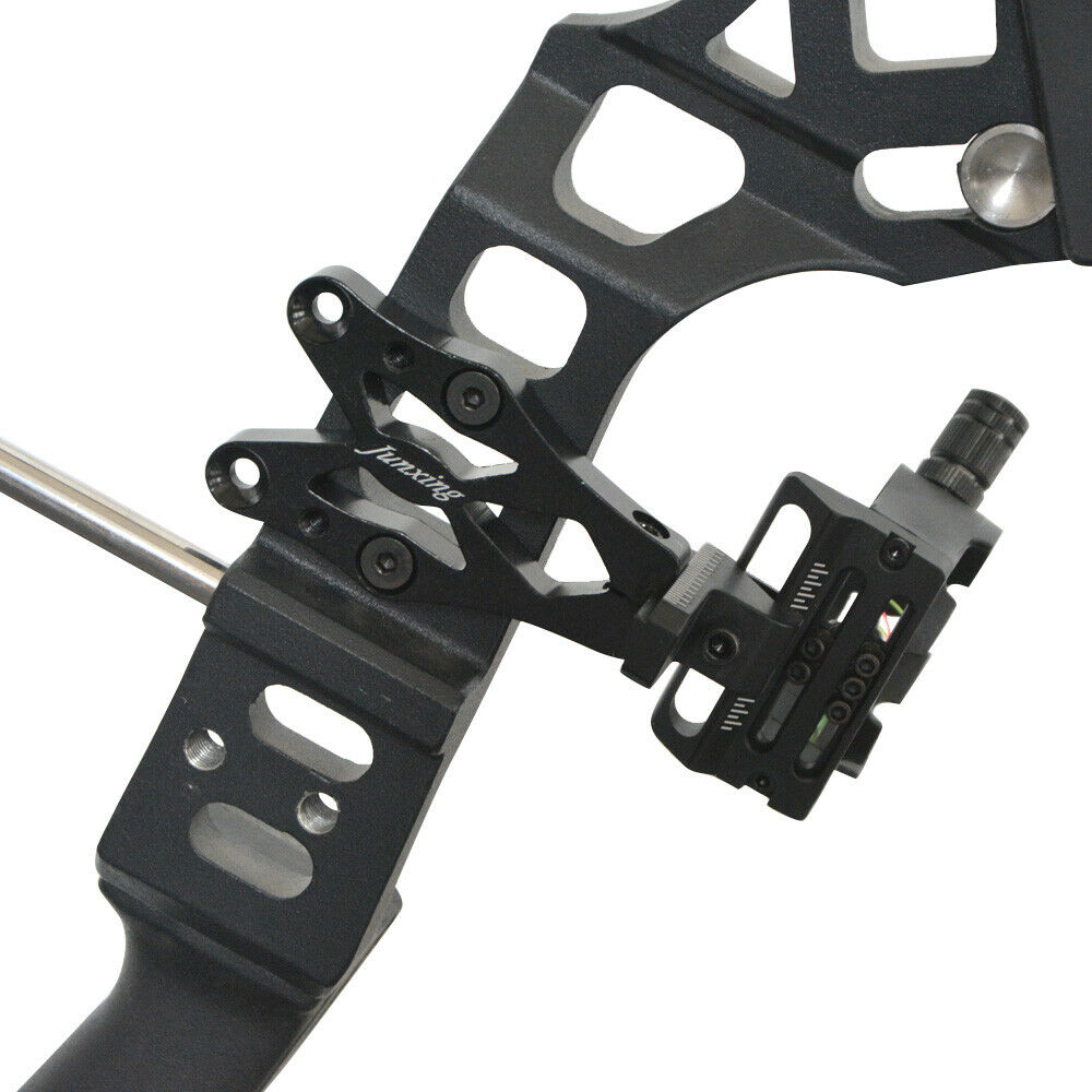 Archery Compound Bow Sight 5 Pin 0.019" Optical Fiber Micro Adjustable Hunting
