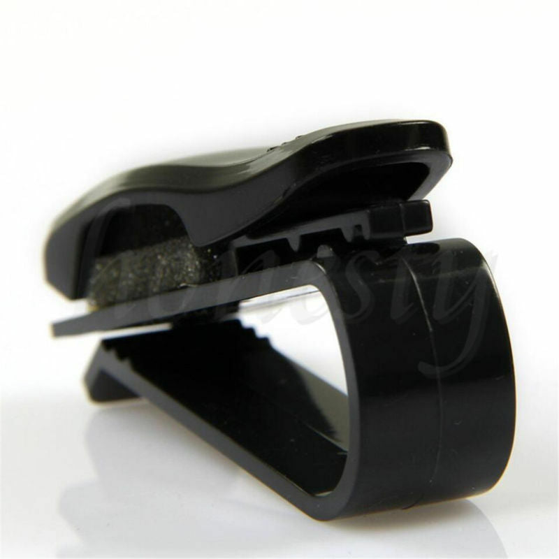 2X Car Auto Sun Visor Clip Holder For Reading Glasses Sunglasses Eyeglass Black